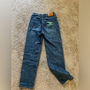 Celine jeans in Dark Union Wash with Leather Logo